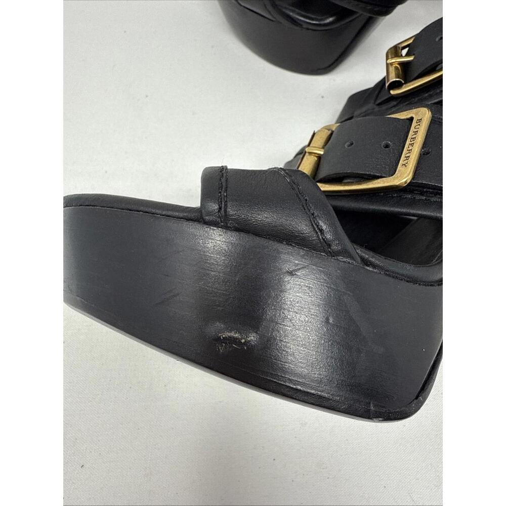 New Burberry Strappy Leather Heels Sandals 39 - Picture 5 of 16